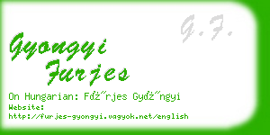 gyongyi furjes business card